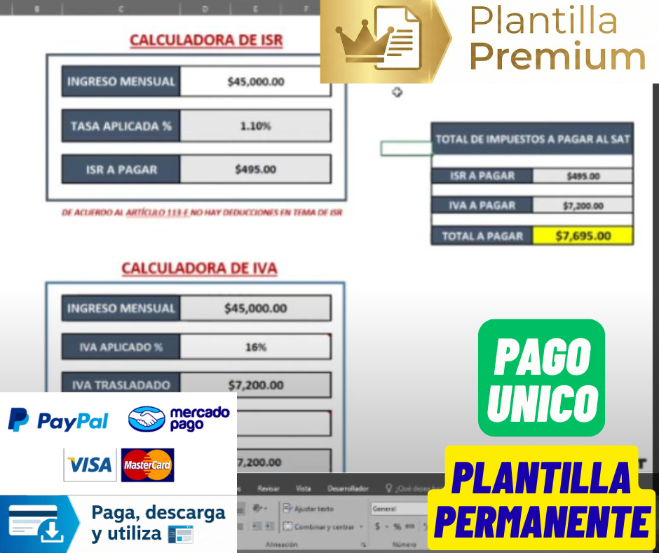 Calculadora Régimen Simplificado de Confianza RESICO 2024