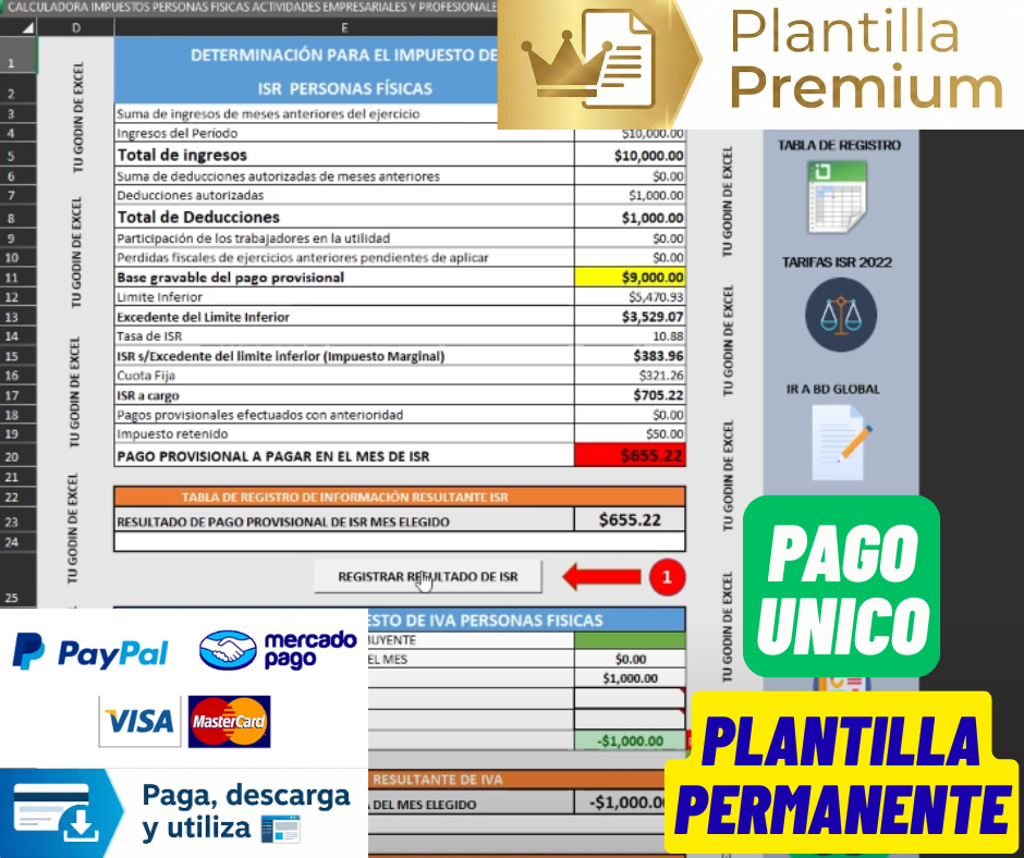 Calculadora de Impuesto P.F Empresarial 2024