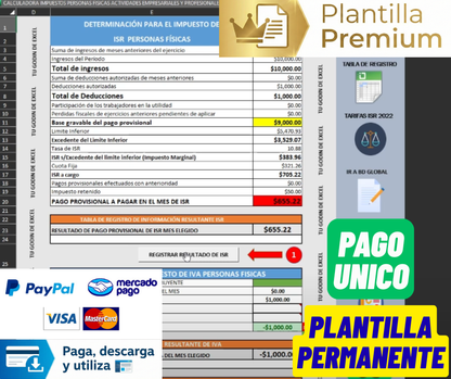 Calculadora de Impuesto P.F Empresarial 2024