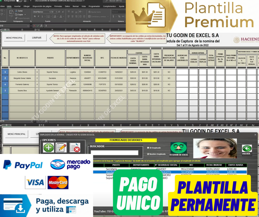 Calculadora de Nómina Completa 2024 en Excel