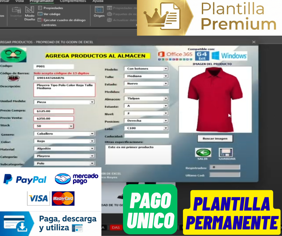 Sistema Completo de Inventario 2023 Pro en Excel – TU GODIN DE EXCEL
