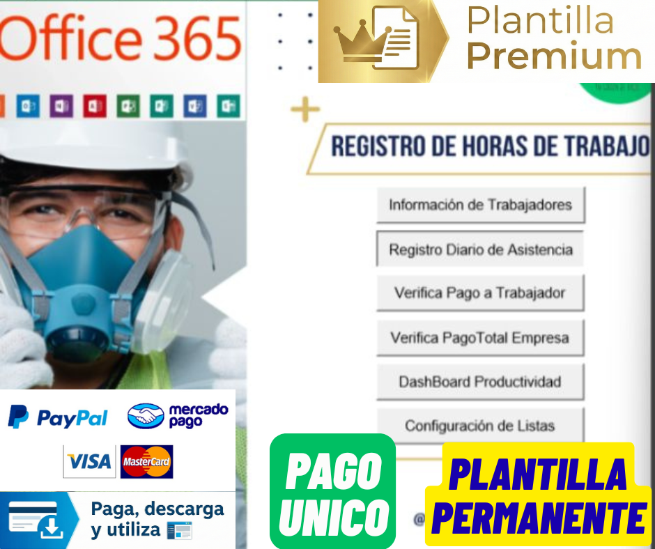 Registro de Trabajadores y Horas de Trabajo en Excel 2024
