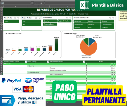 Formato Básico para Control de Gastos