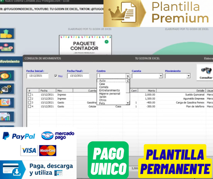 Sistema de Ingresos y Egresos Básico en Excel 2021
