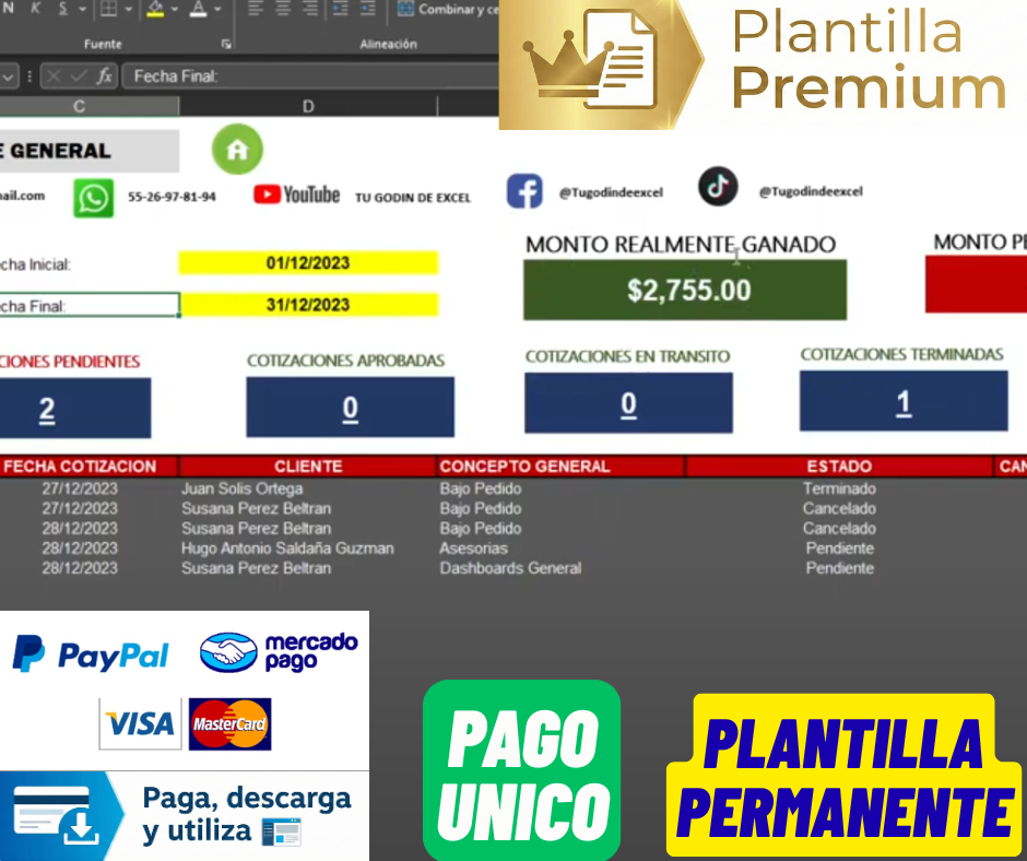 Sistema de Cotización y Seguimiento en Excel 2024