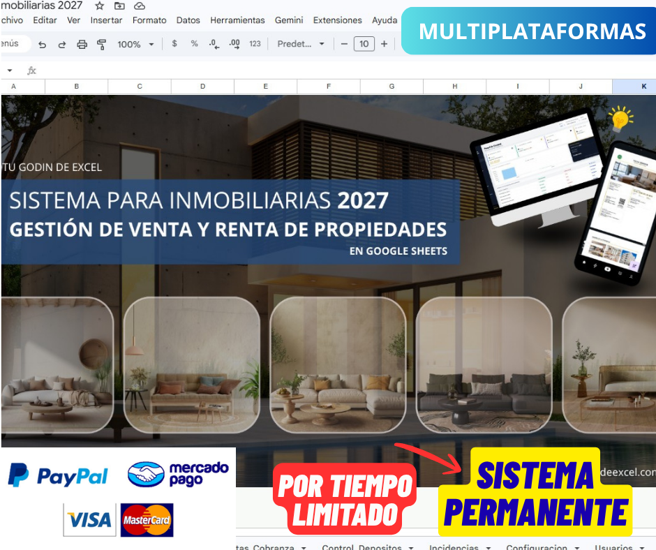 Sistema para Inmobiliarias Multiplataformas ¡Permanente! - Gestión de Venta/Renta de Propiedades y Terrenos 2027