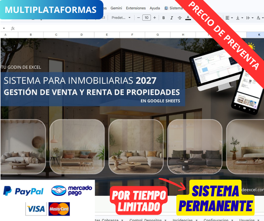 Sistema para Inmobiliarias 2027 Multiplataformas ¡Permanente! - Gestión de Venta/Renta de Propiedades y Terrenos