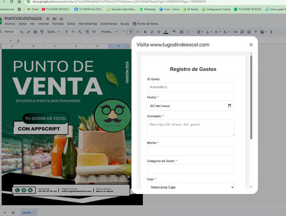 Punto de Venta 2025 Pro MultiUsuarios en Google Sheets ¡Permanente!