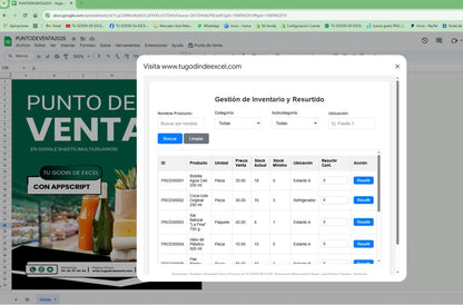 Punto de Venta 2025 Pro MultiUsuarios en Google Sheets ¡Permanente!