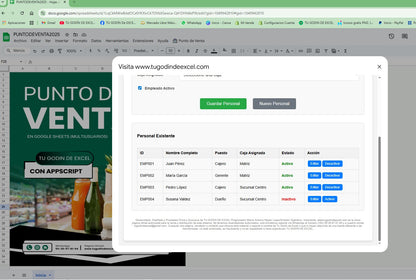 Punto de Venta 2025 Pro MultiUsuarios en Google Sheets ¡Permanente!