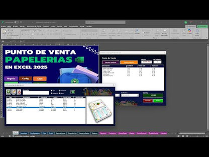 Punto de Venta para Papelerias 2025 en Excel