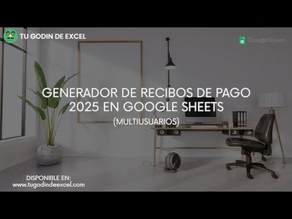 Generador de Recibos de Pago 2025 en Google Sheets Multiusuario
