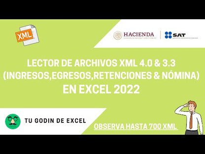 Lector de archivos XML de Nómina en Excel 2024