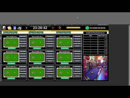 Sistema para Rentas de Mesas de Billar en Excel