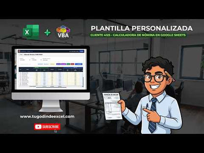 SERVICIO DE TRANSFORMACIÓN DE PLANTILLA DE NÓMINA EN APLICATIVO WEB EN GOOGLE SHEETS (Leer descripción)