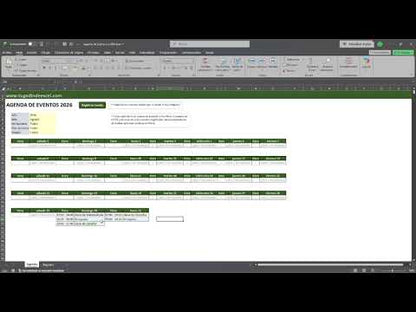 Agenda/Calendario de Eventos en Excel con VBA 2026