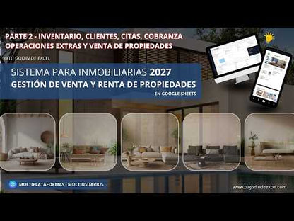 Sistema para Inmobiliarias 2027 Multiplataformas ¡Permanente! - Gestión de Venta/Renta de Propiedades y Terrenos