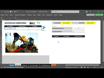 Plantilla para Control de Combustible para Maquinas en Excel