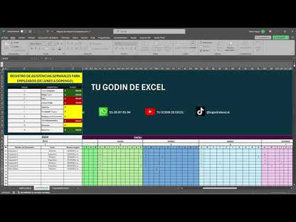 Registro de Asistencias y Pagos Semanales 2024