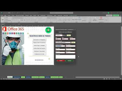 Registro de Trabajadores y Horas de Trabajo en Excel 2024