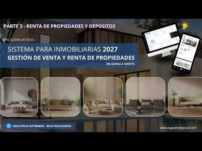 Sistema para Inmobiliarias 2027 Multiplataformas ¡Permanente! - Gestión de Venta/Renta de Propiedades y Terrenos
