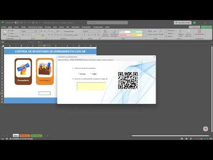 Sistema de Inventario con Generador de QR en Excel 2026 (Entradas y Salidas automáticas)