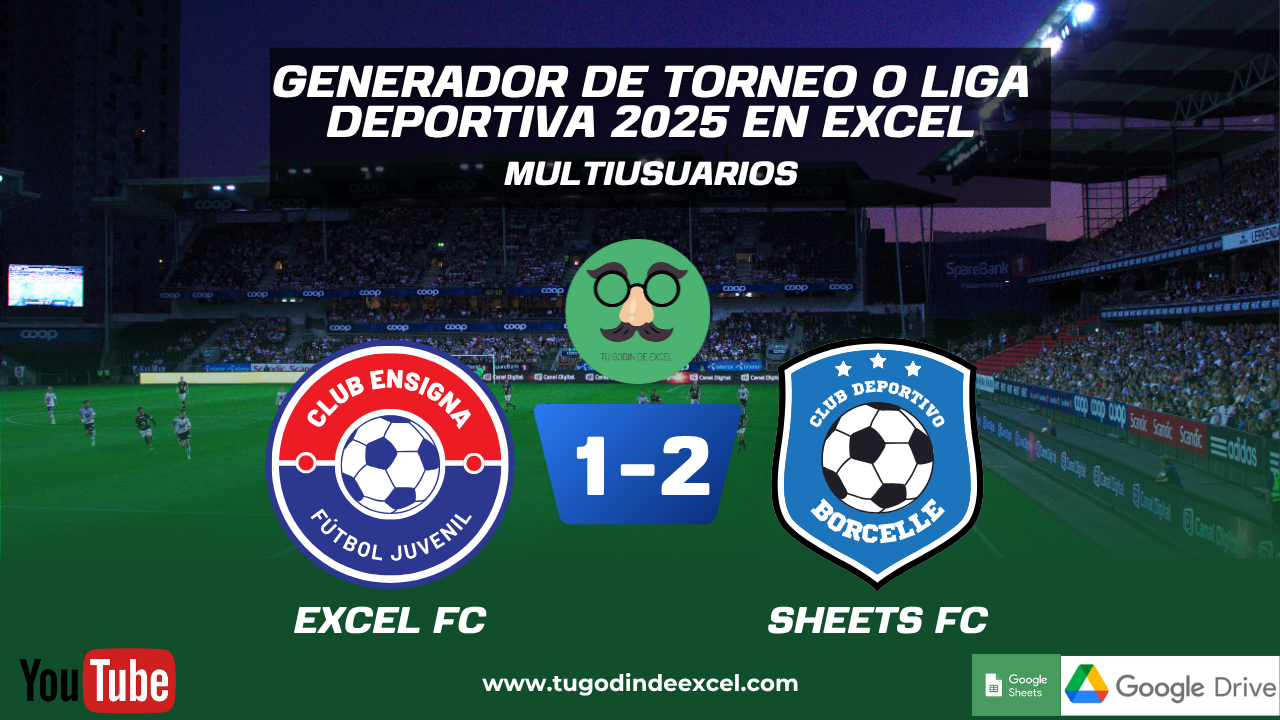 Generador de Torneos o Ligas Deportivas Multiusuario 2025 en Google Sheets